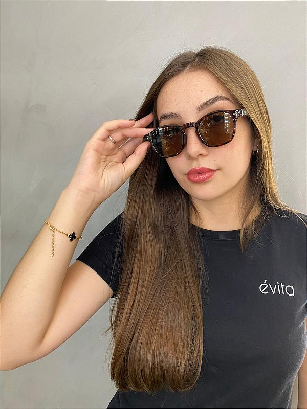 ÓCULOS EVA - LENTE MARROM ARMAÇÃO TARTARUGA