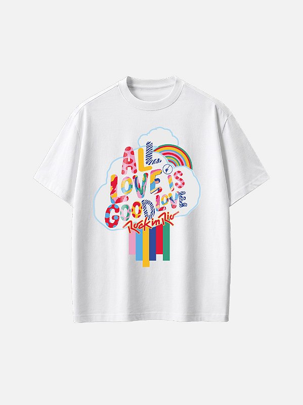 Camiseta Oversized All Love Branca
