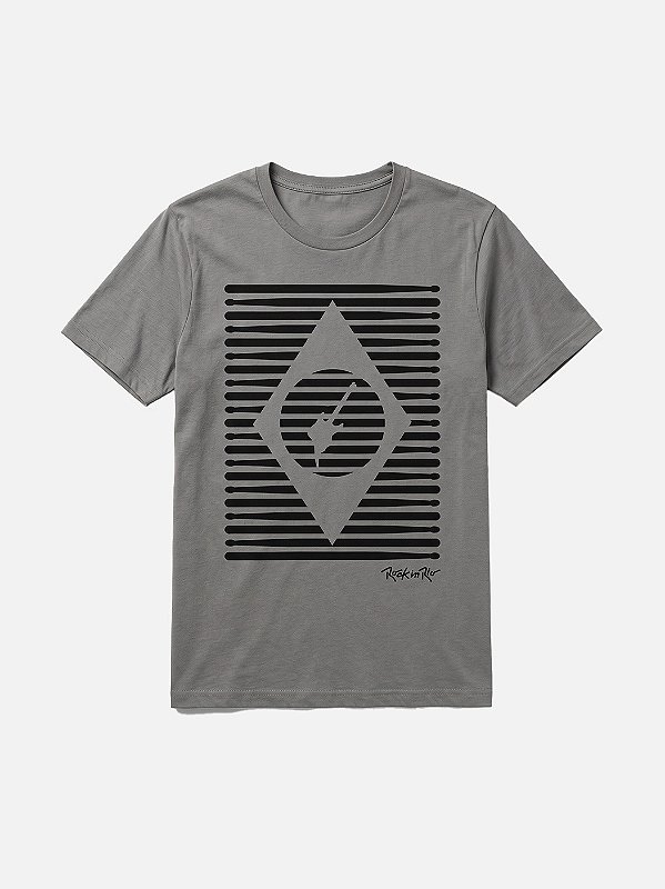 Camiseta Baquetas Estonada Cinza