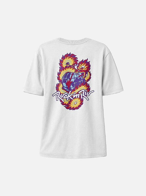 Camiseta Dragão Chinês Branca
