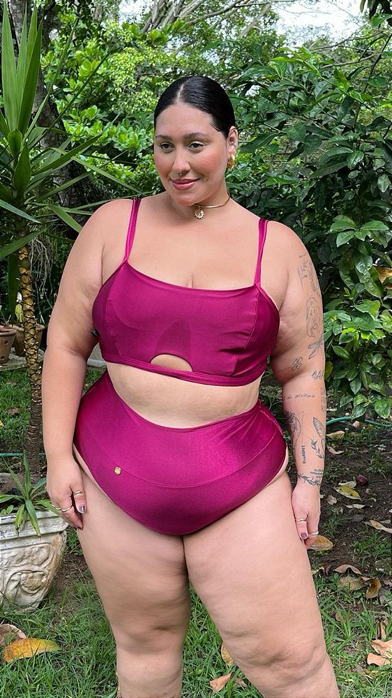 Biquíni Hot Pants - Parte de Baixo (Plus Size) Fúcsia | Ref: 65