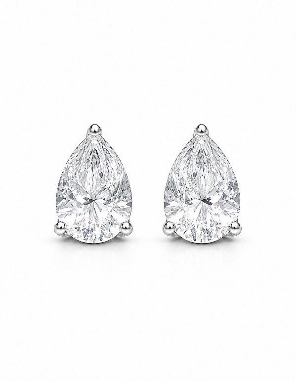 Brinco Gota Zircônia 1.2 cm Rhodium Branco