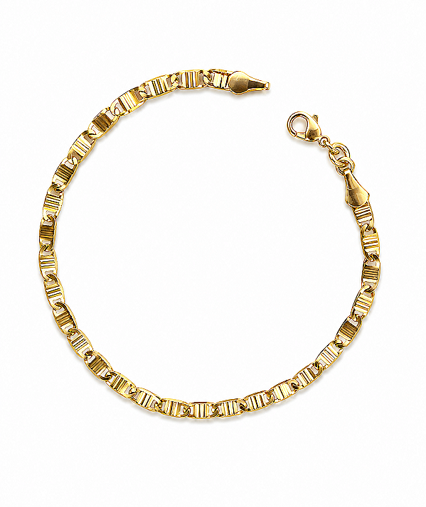 Pulseira Elos Detalhados 4 mm