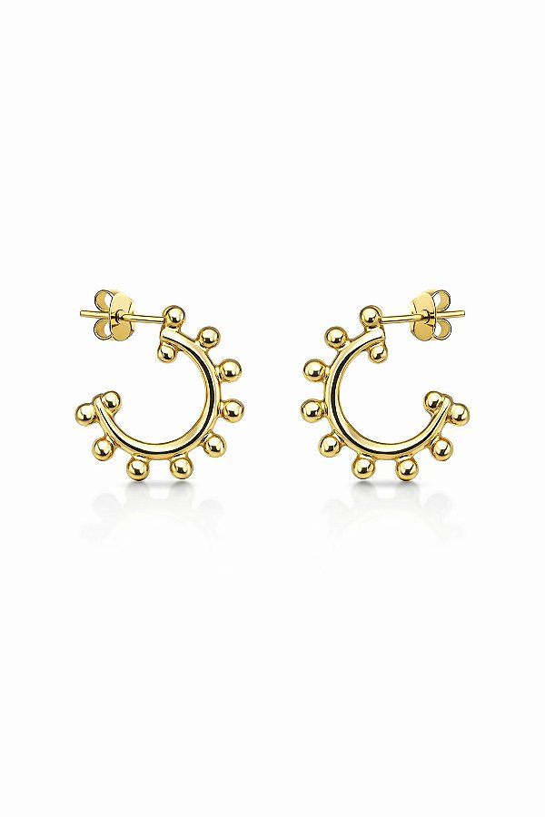 Brinco Argola Solar Ouro 18K