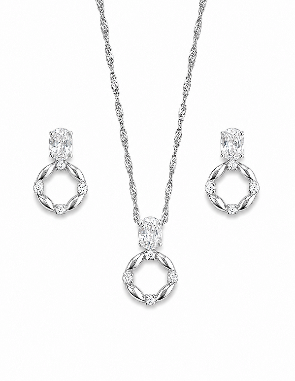 Conjunto Ana Rhodium Branco
