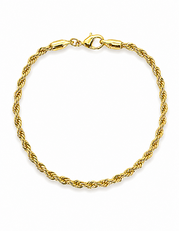 Pulseira Cordão Baiano 4mm Ouro
