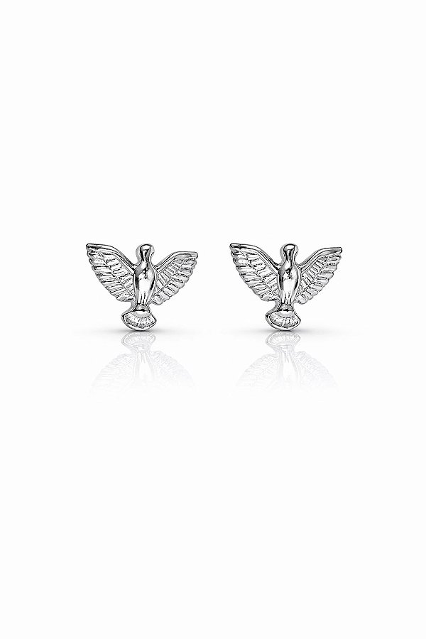 Brinco Divino Espírito Santo Rhodium Branco