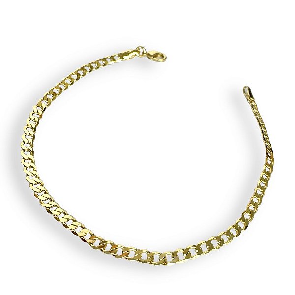 Pulseira Masculina Grumê 0.4mm Folheada em Ouro 18K