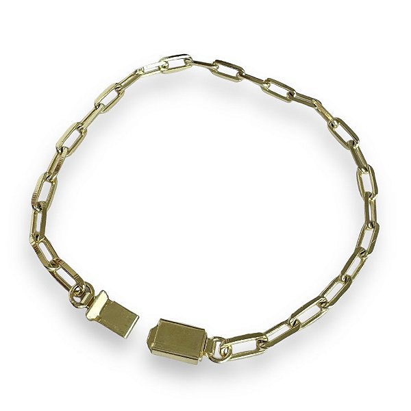 Pulseira Cartier 0.5mm com Fecho Gaveta Folheada em Ouro 18K