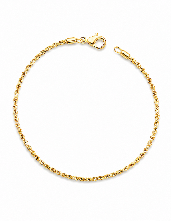 Pulseira Cordão Baiano 2mm Ouro