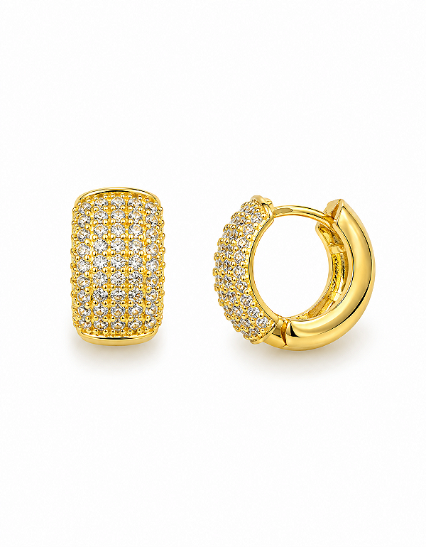 Argola Pavé Diamond 2 cm