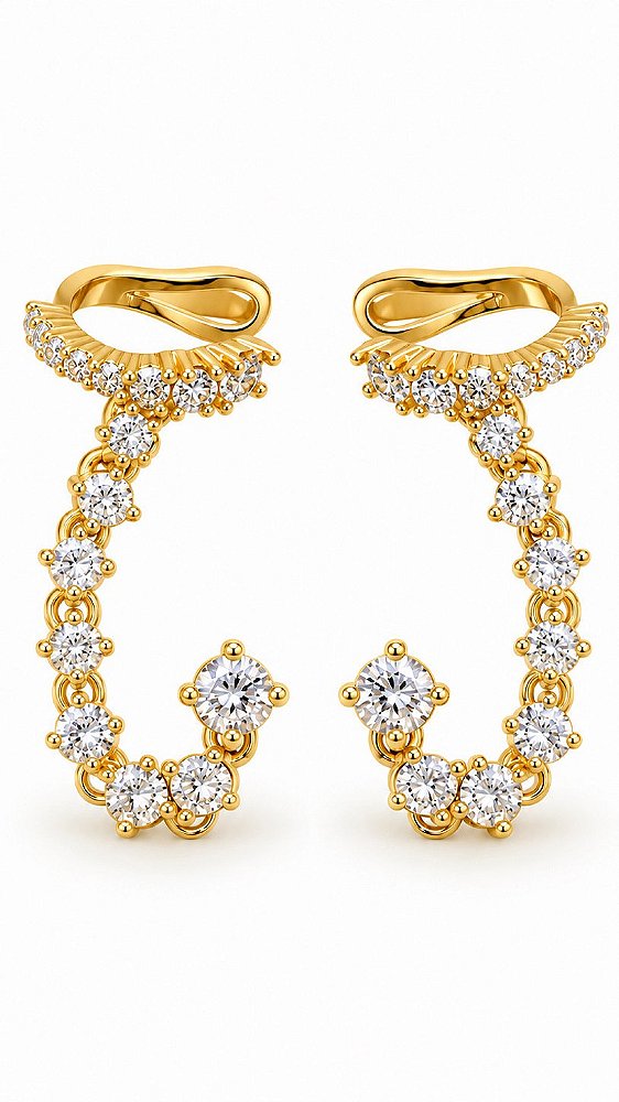 Brinco Chain Diamond Ouro