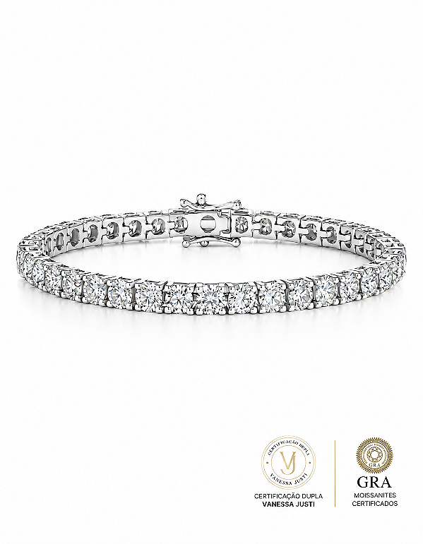 Pulseira Riviera Moissanite 4mm 0.3ct