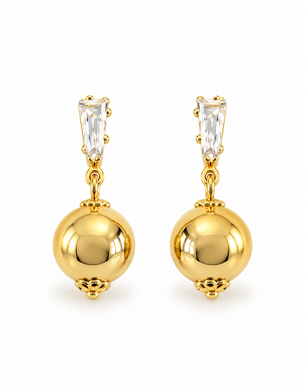 Brinco Esfera Ouro