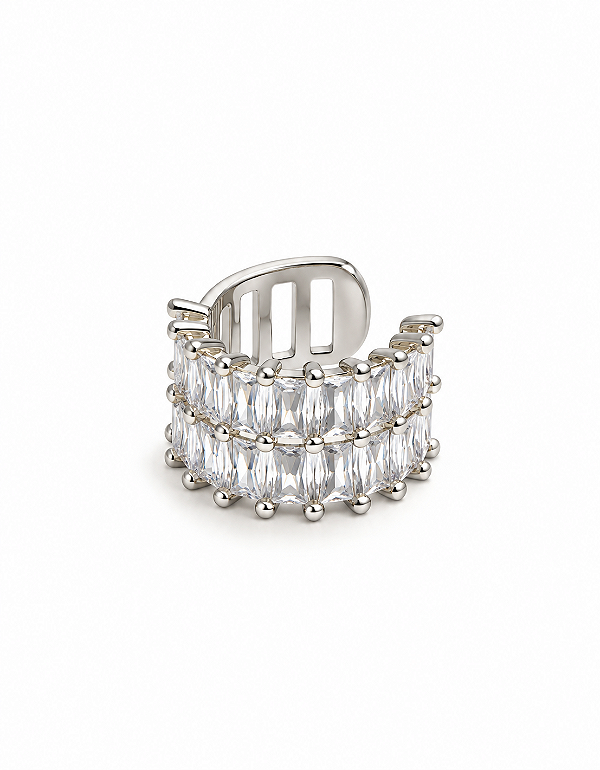 Piercing Duplo Diamond Ródio Branco