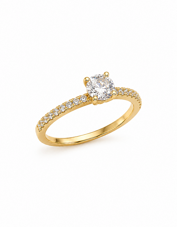 Anel Solitário Diamond Ouro 18K