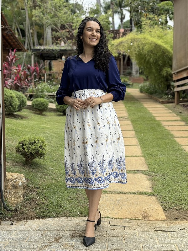 Blusa Santíssima Azul