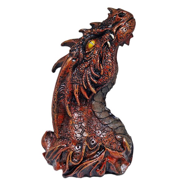 Cabeça Dragão colecionável Decorativo e incensário