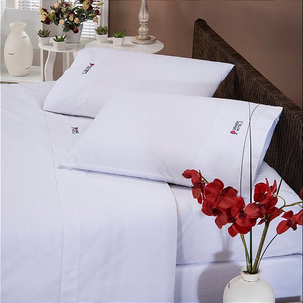 10 Fronhas com logotipo Prince Enxovais - Percal 160 fios