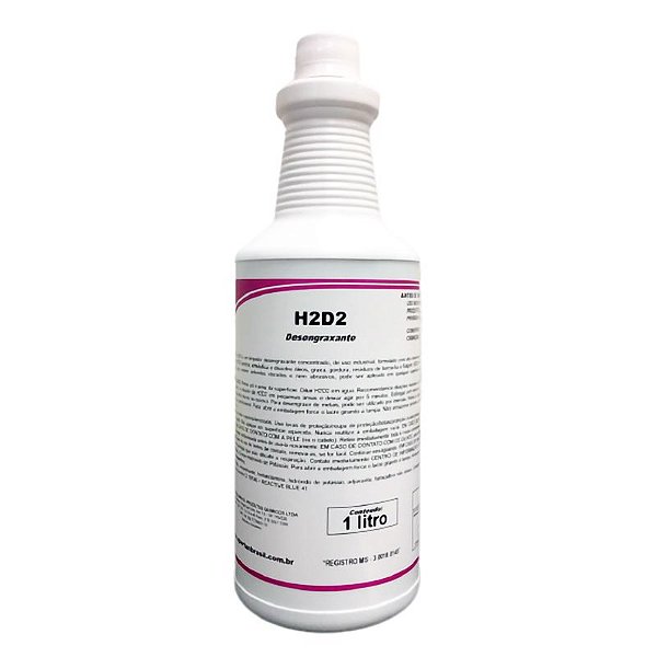 H2D2 1 Litro Limpador Desengraxante Industrial - Spartan