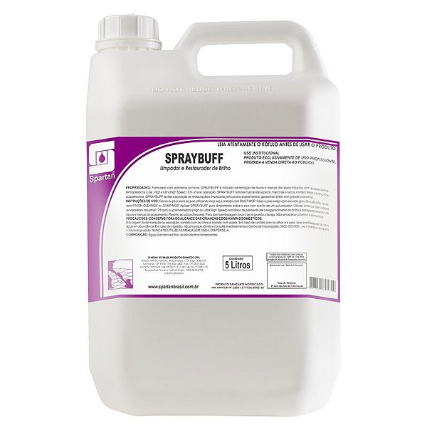 Spraybuff 5 Litros Limpador Restaurador De Brilho Spartan