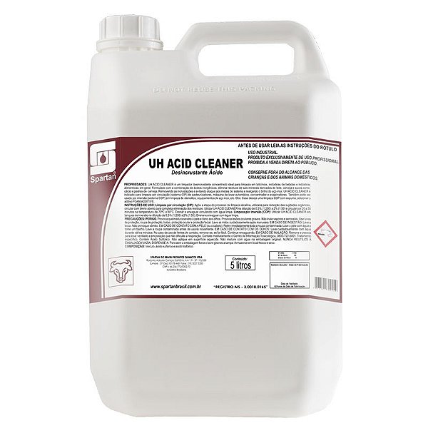 UH Acid Cleaner 5 Litros Desincrustante Ácido Spartan