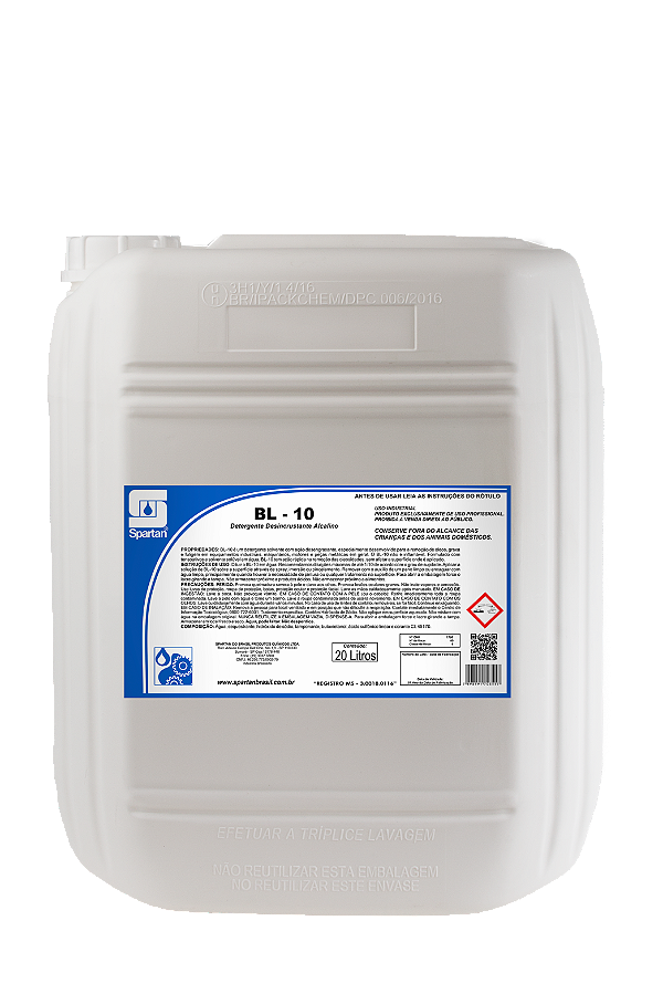 BL-10 20 Litros Detergente Desengraxante Spartan