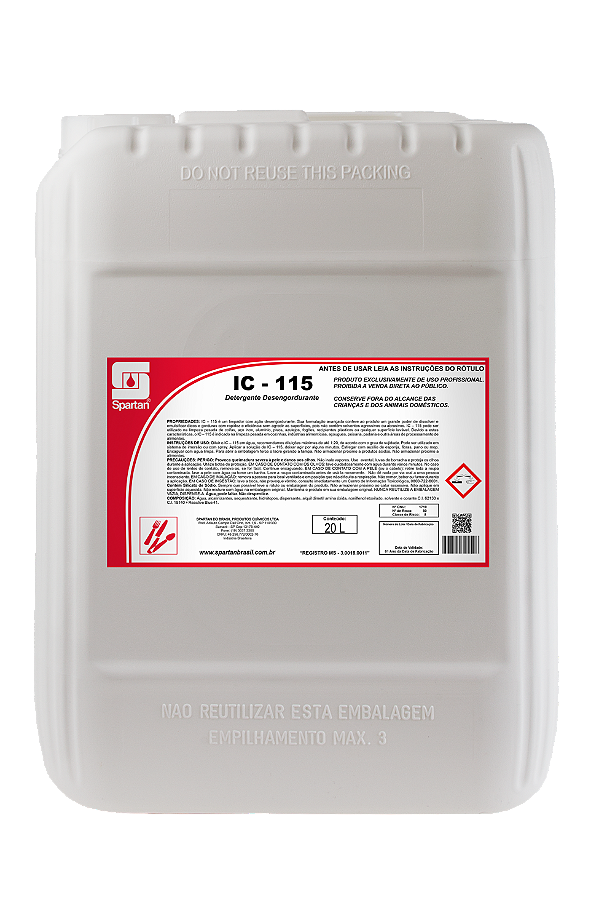 IC-115 20 Litros Detergente Desengordurante Spartan