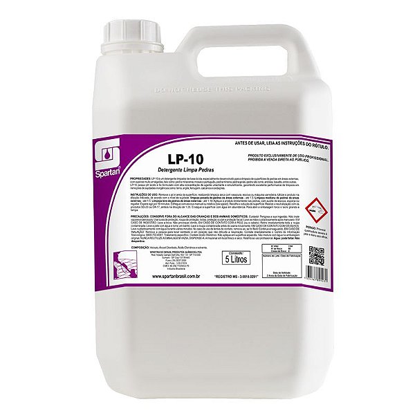 LP-10 20 Litros Detergente Limpa Pedras Spartan