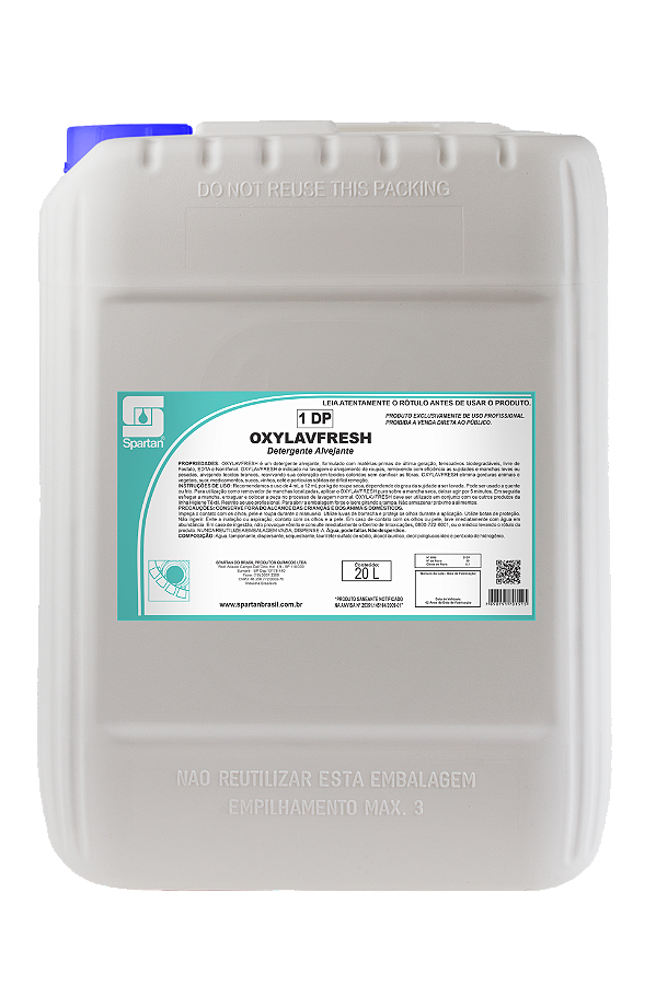 Oxylavfresh 20 Litros Detergente Alvejante - Spartan