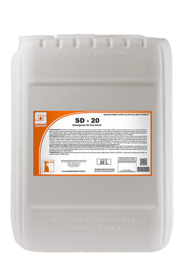 SD-20 20 Litros Limpador Alcalino Spartan