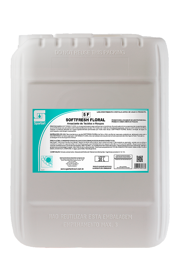 Softfresh Floral 20 Litros Amaciante Spartan