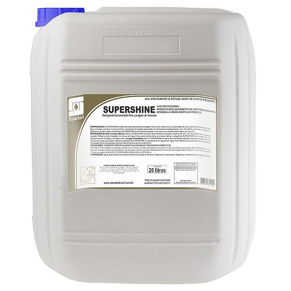 Supershine 200 Litros Detergente Concentrado Para Veículos Spartan