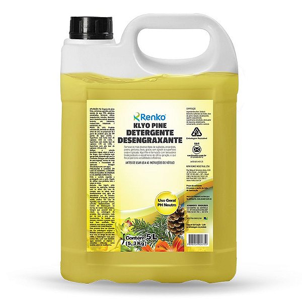 Klyo Pine Detergente Desengraxante 5 Litros Renko