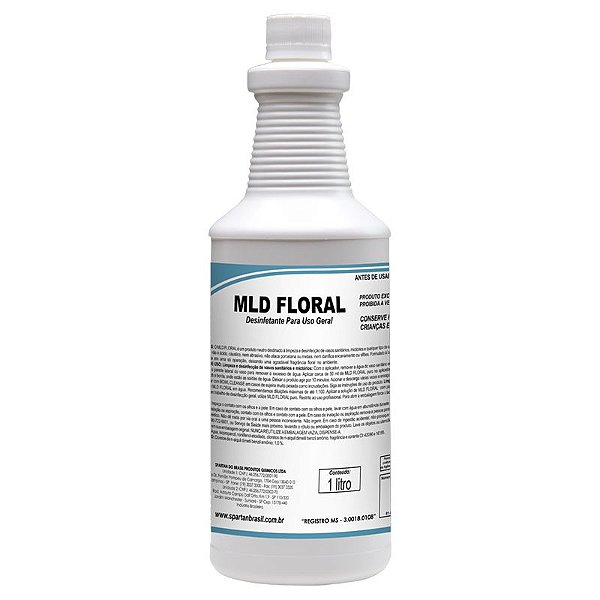 MLD Floral 1 Litro Limpador Desinfetante Concentrado De Uso Geral - Spartan