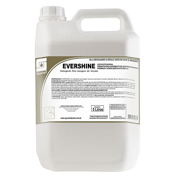 Kit Com 2 Evershine 5 Litros Detergente Para Veículos Spartan