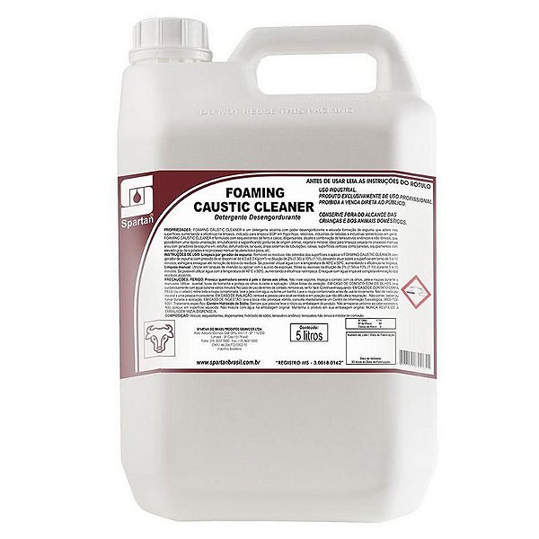 Kit Com 2 Foaming Caustic Cleaner 5 Litros Detergente Desengordurante - Spartan