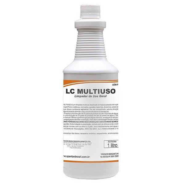 Kit Com 6 LC Multiuso 1 Litro Limpador De Uso Geral Spartan