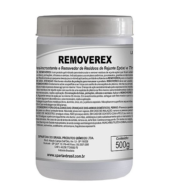 Kit Com 6 Removerex 500g Removedor De Resíduos De Tintas, Pichações E Epóxi, Etc