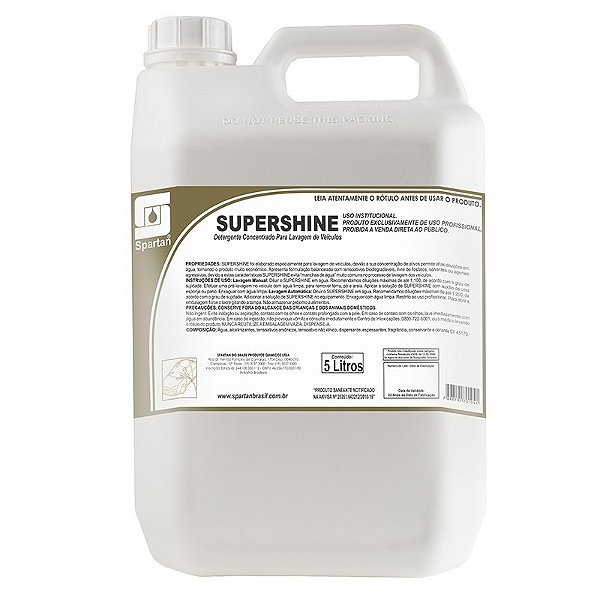 Supershine 5 Litros Detergente Concentrado Para Veículos Spartan