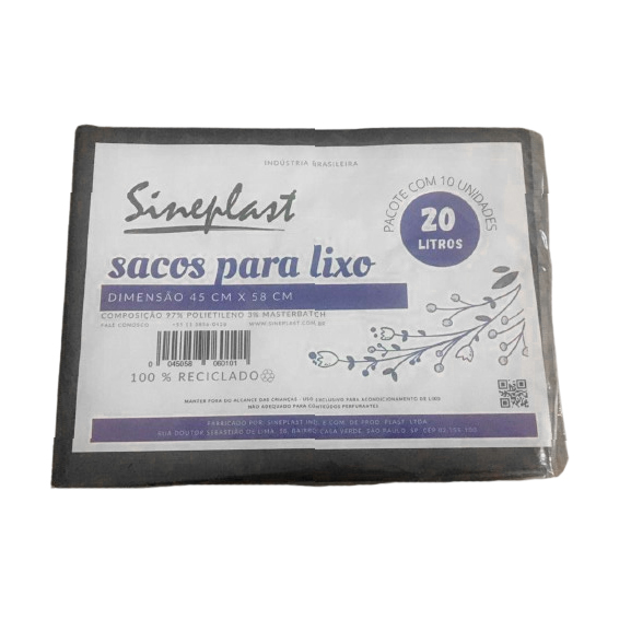 Saco para Lixo 20 Litros Especial 10 Unidades 6 Micras - Sineplast