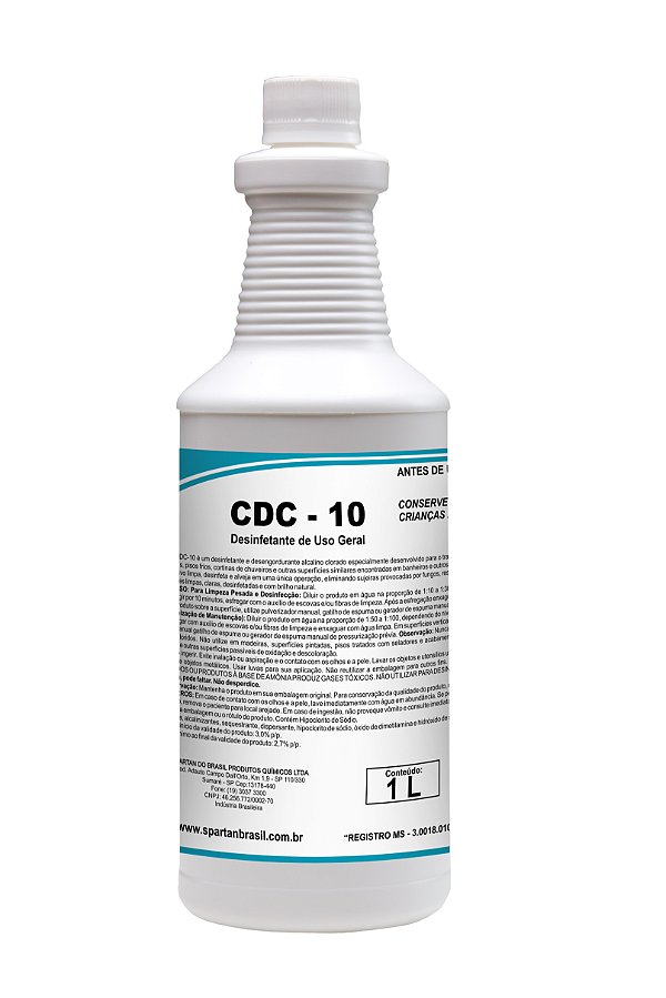 CDC-10 1 Litro Desinfetante Para Uso Geral Spartan