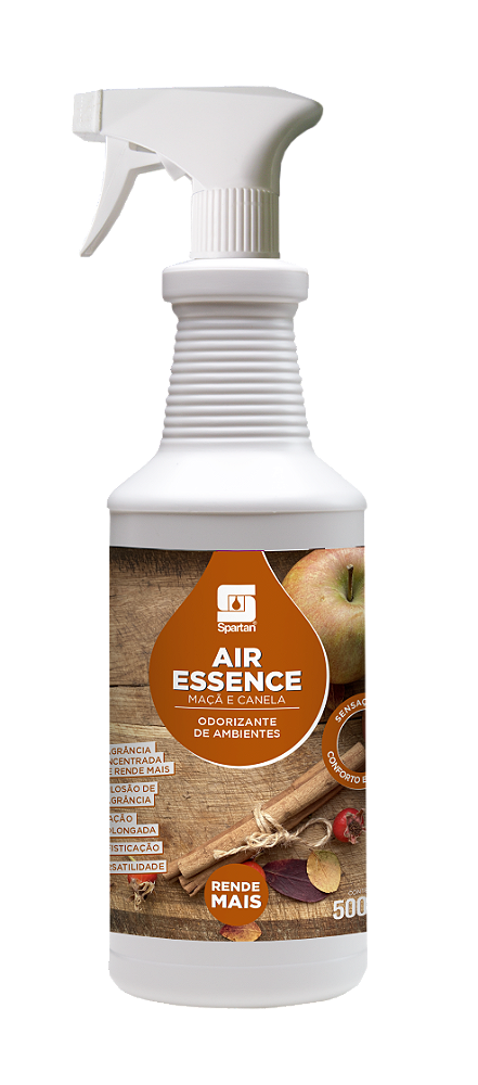 Spartan Air Essence 500 ml - Maçã e Canela - Odorizante de Ambiente