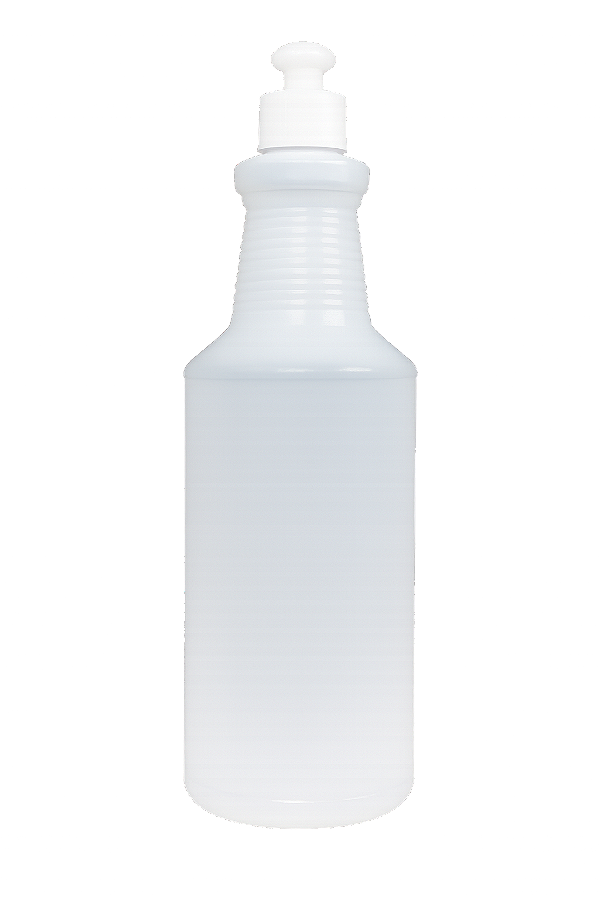 Frasco Garrafa De Plástico Reforçado 1 Litro c/ Tampa Push-Pull Branca R28