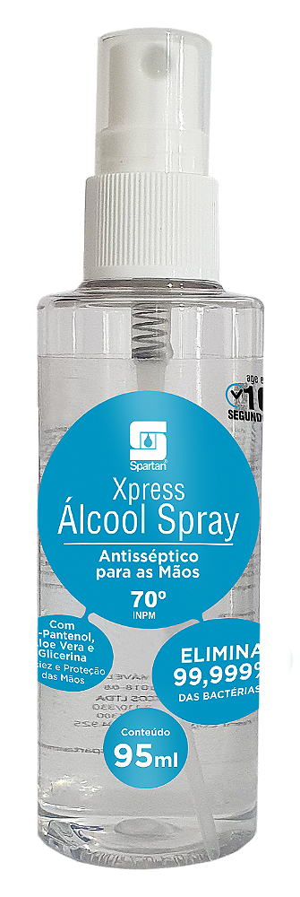 Álcool 70 Spray Xpress 95ml Antisséptico Para As Mãos - Spartan Oferta