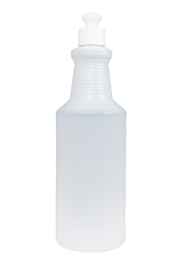 Frasco Garrafa De Plástico Reforçado 1 Litro c/ Tampa Push-Pull Branca R28 Oferta