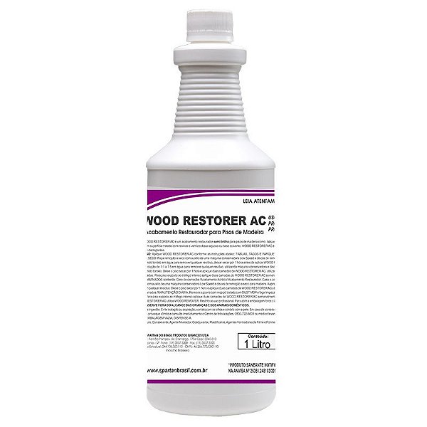 Wood Restorer AC 1 Litro Acabamento Restaurador Acetinado Spartan Oferta