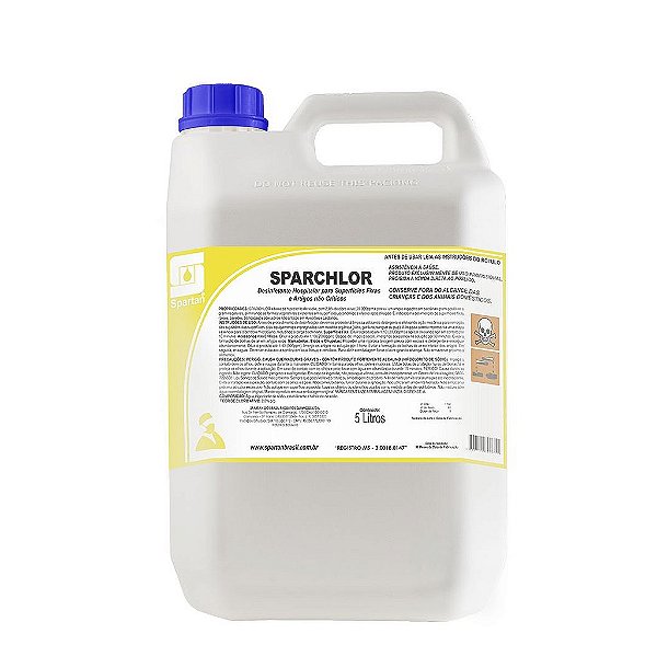 Sparchlor 5 Litros Desinfetante Hospitalar Para Superfícies Fixas Spartan Oferta