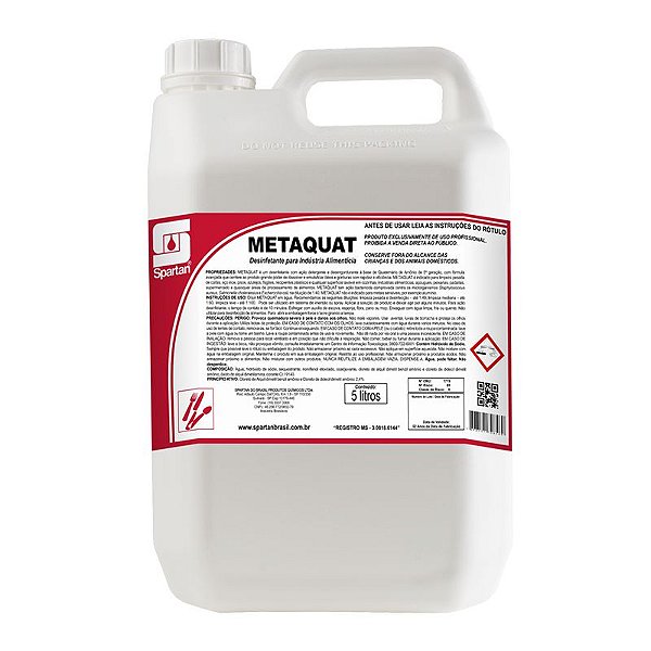 Metaquat 5 Litros Desinfetante Desengordurante Spartan Oferta