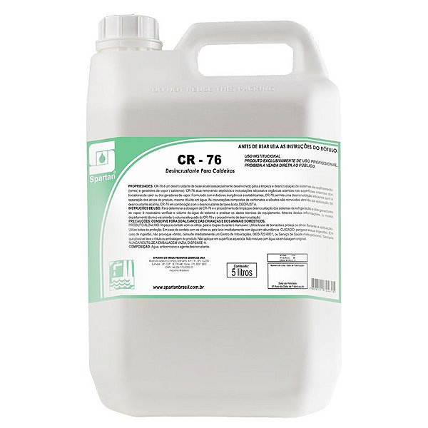 CR-76 5 Litros Desincrustante Alcalino Para Caldeiras Spartan Oferta